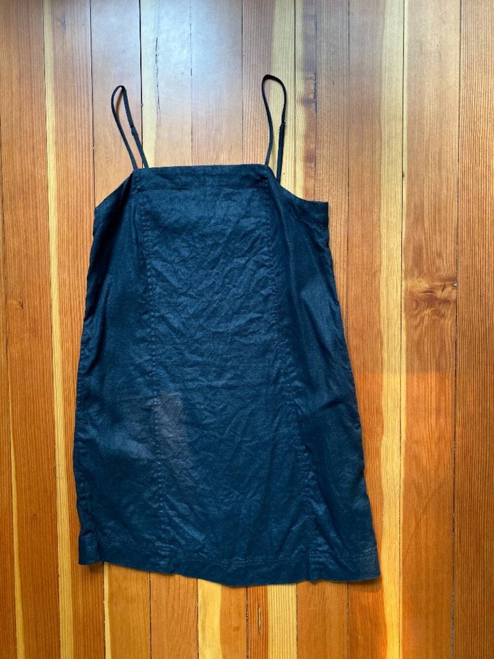 Madewell Goldie Mini Dress in 100% Linen - Black, Size XS